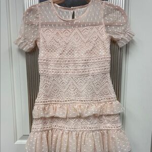 BCBGirls Delicate Blush Lace Dress